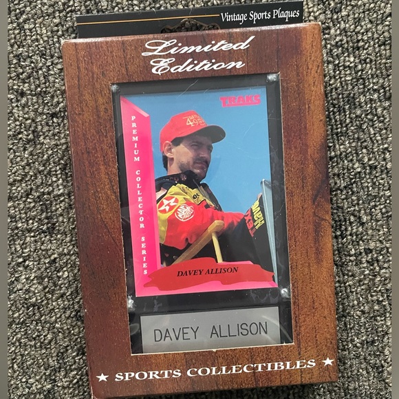 Wall Decor Vintage Sports Plaque Davey Allison Sports Collection Nwt